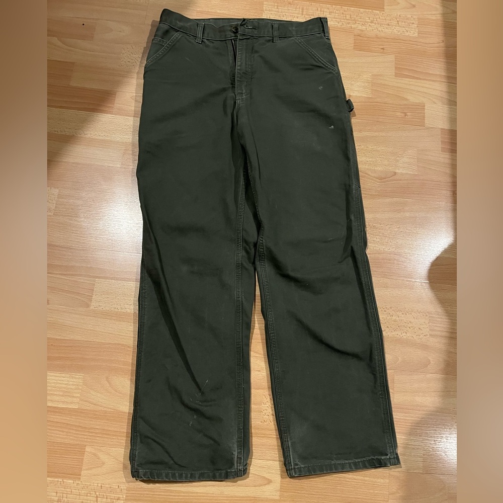 Carhartt Olive Green Carpenter Work Pants